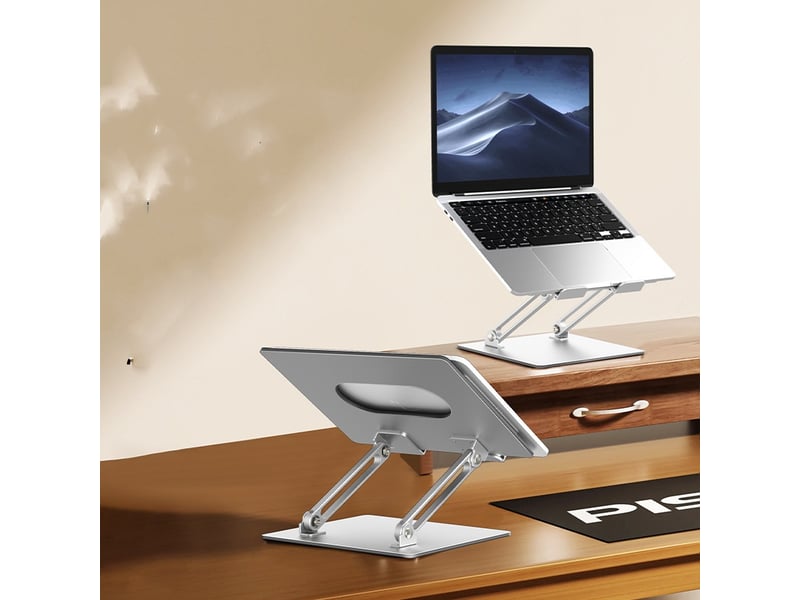  Support ordinateur portable compatible avec macbook air, pro, dell et hp – argent  - Conforama C