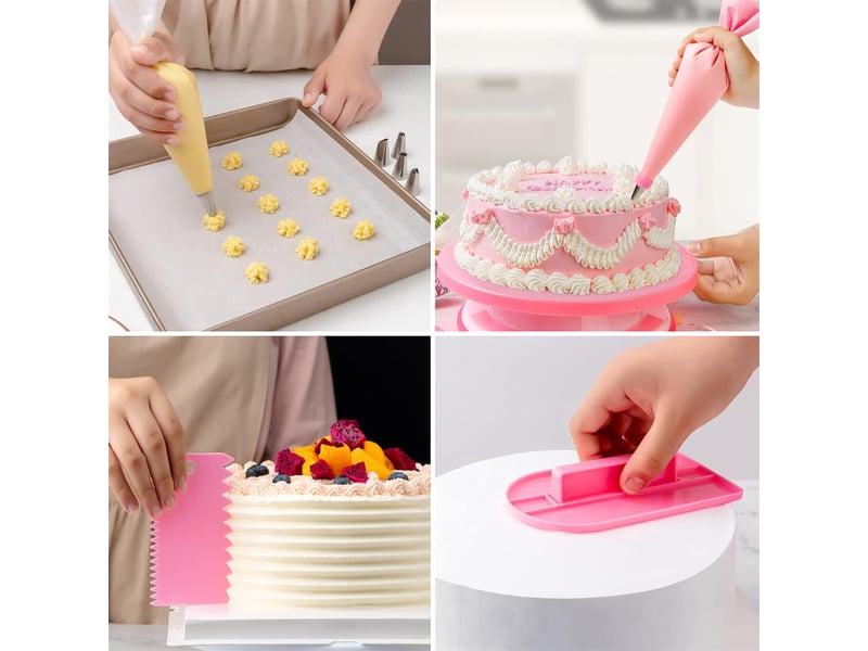  Lot de 40 poches à douille de pâtisserie – rose  - Conforama D