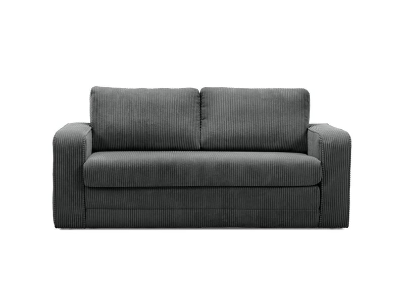  Bobochic canapé droit convertible déplimousse come velours côtelé gris foncé COME - Conforama D