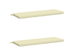 Lot de 2 coussins de banc, coussins d'assise soest 100 % polyester crème cf56796