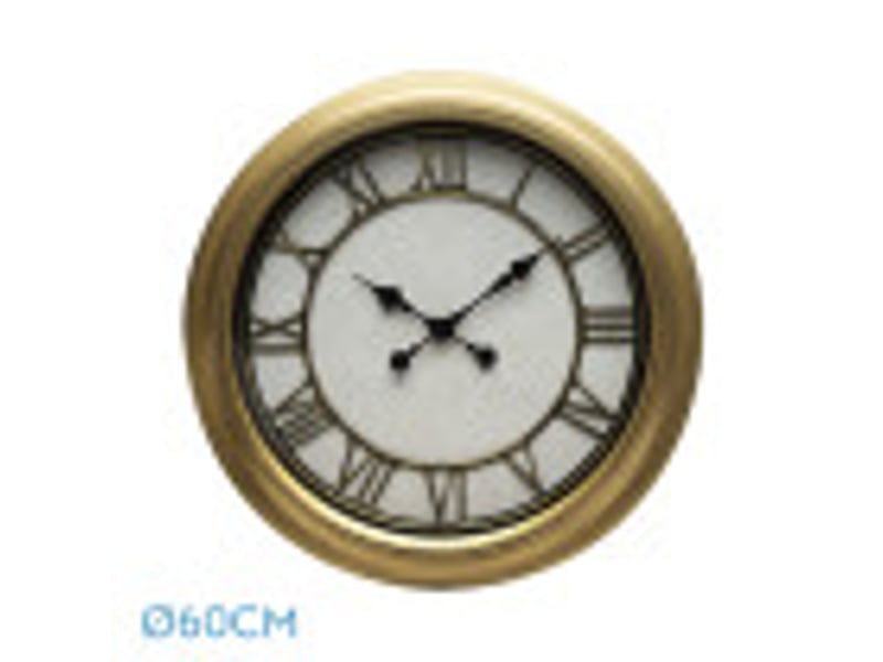  Horloge murale fabrilamp almita ø 60 cm doré 192610029 - Conforama B