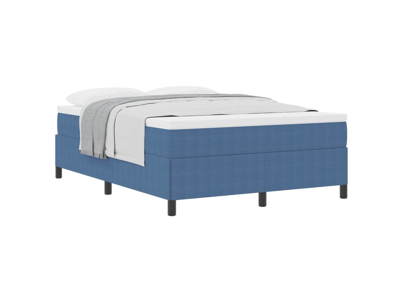  Lit double- lit adulte -  lit à lattes bleu 140 x 190 cm tissu en velours côtelé  - Conforama A