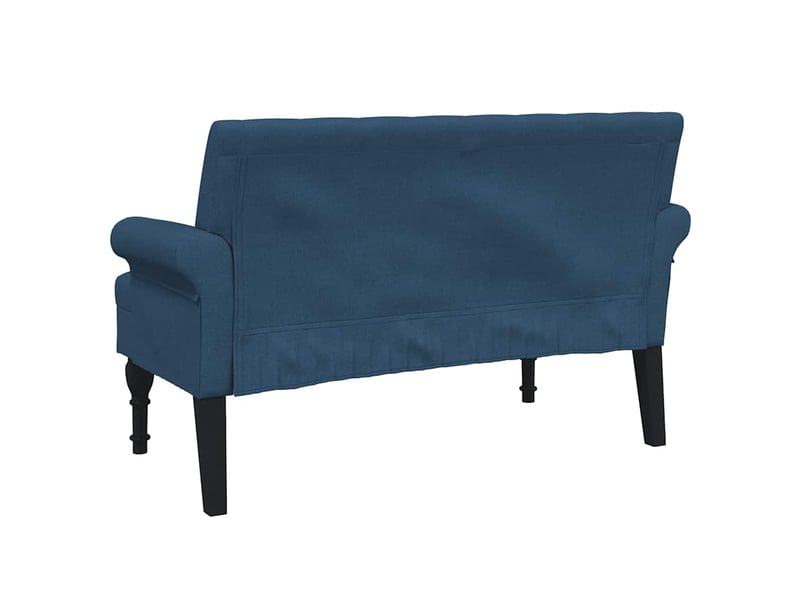  Banc salon, banc interieur avec dossier bleu 120x62x75,5 cm tissu  - Conforama E