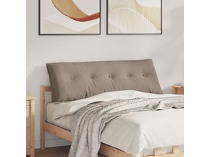 Coussin de dos, coussin de dossier taupe 140 x 50 cm tissu en microfibre cf55022