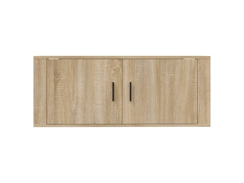  Meuble tv - banc tv - meuble de rangement mural chêne sonoma 100x34,5x40 cm  - Conforama D