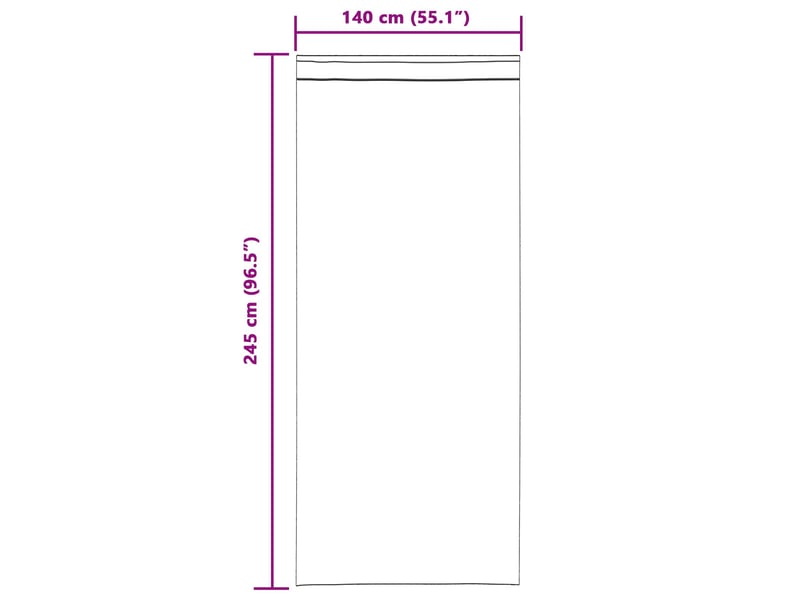 Lot de 2 rideaux, rideaux de fenêtre rose foncé 140 x 245 cm velours cf44115 - Conforama E
