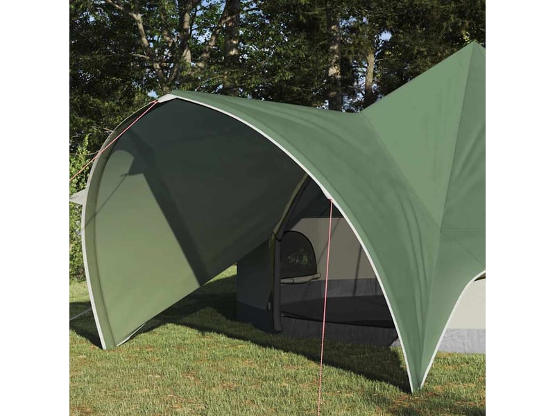  Tente de camping, tente teepee 5 personnes vert et gris  - Conforama C