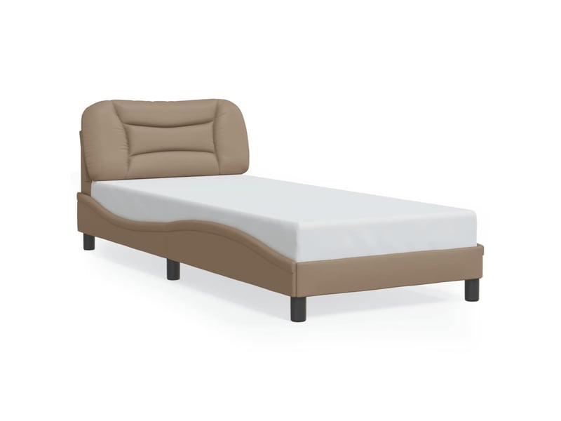  Lit simple- lit adulte -  cadre de lit avec led sans matelas hvar cappuccino 80x200 cm  - Conforama D