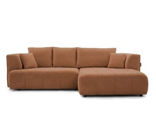 Canapé droit convertible <strong>BOBOCHIC</strong> <strong>CLOVIS</strong> 3 places Tissu orange