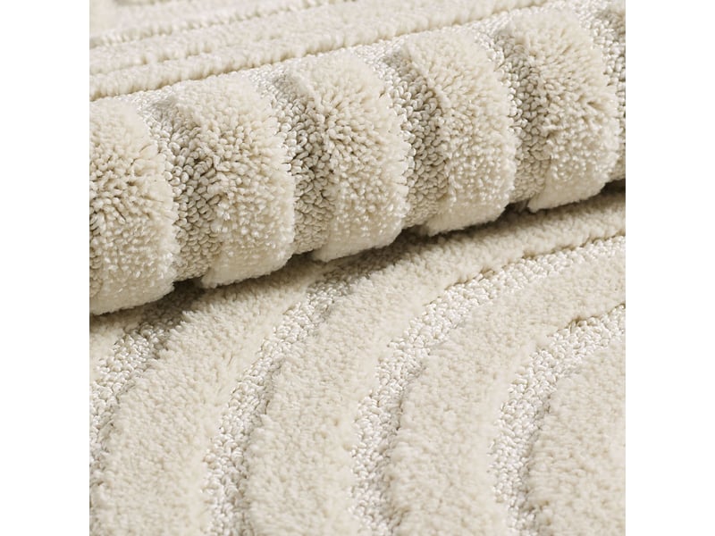 Tapis rond à relief lena crème 200x200cm ART2002001121CREAM - Conforama E