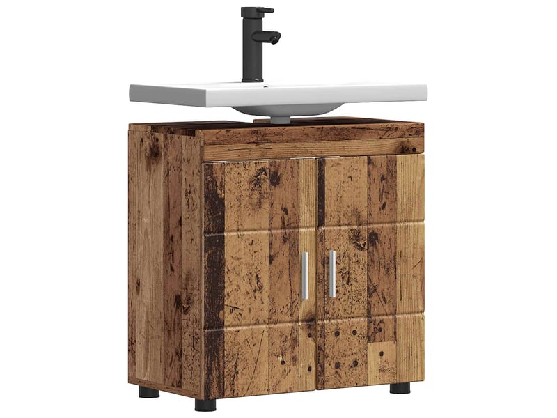 Ensemble d'armoire de salle de bain tulum bois ancien cf62972 - Conforama C