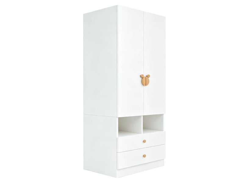  Armoire penderie 2 portes et 2 tiroirs avec compartiments 70 x 50 x 170 cm  - Conforama B