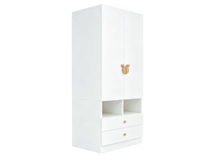 Armoire penderie 2 portes et 2 tiroirs avec compartiments 70 x 50 x 170 cm