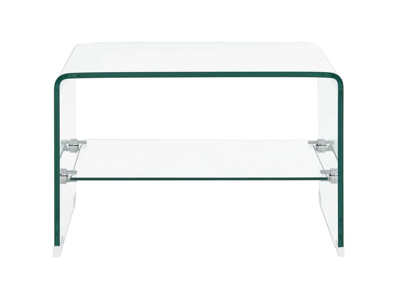  Table basse - table de salon - table à thé clair 50x45x33 cm verre trempé  - Conforama D