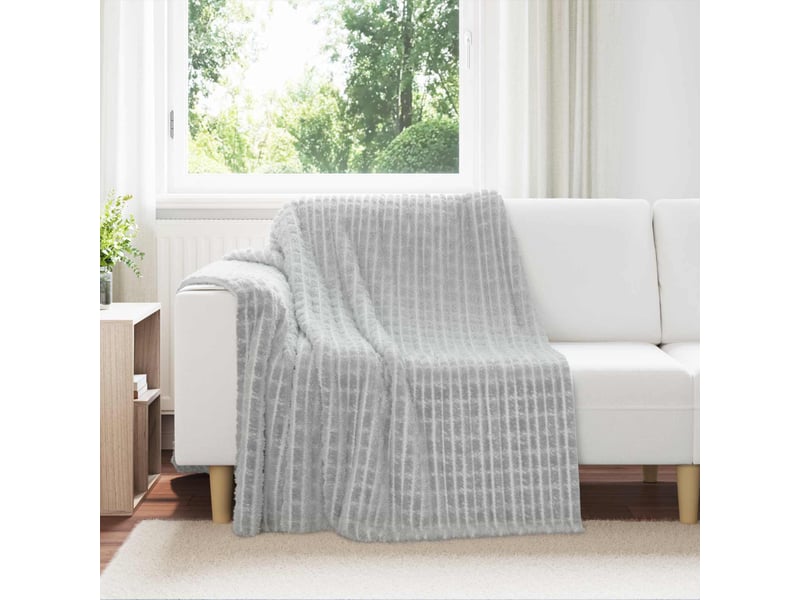 Couverture jetée de canapé 6 pcs gris 200x150 cm 4.5 kg toison - Conforama B