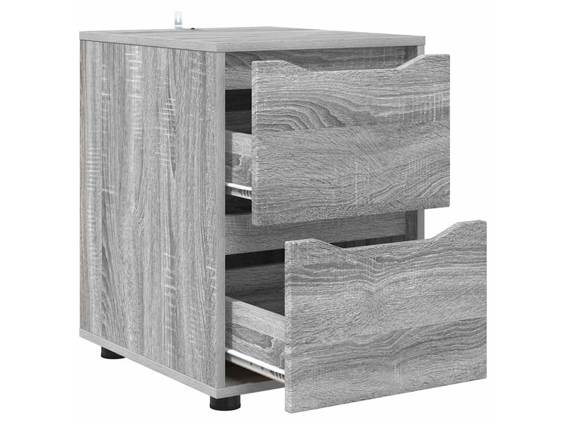  Armoire de rangement, commode de rangement 40 x 48 x 57 cm bois d'ingénierie shl8098  - Conforama E
