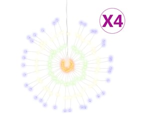 Étoile rayonnante de noël 140 led 4 pcs multicolore 17 cm