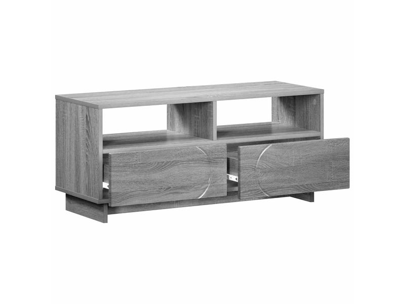  Meuble tv moderne, banc tv 90x34,5x40 cm sonoma gris bois d'ingénierie shl96471  - Conforama C