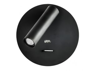 Applique murale fabrilamp giotto noir led intégrée 3 w 150 lm 4000 k 14x14x12 cm