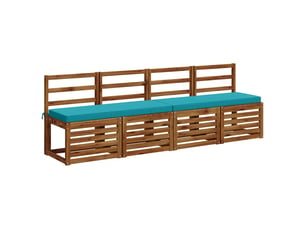 Lot de 2 coussins de banc, coussins d'assise vught 100 % polyester turquoise cf58175