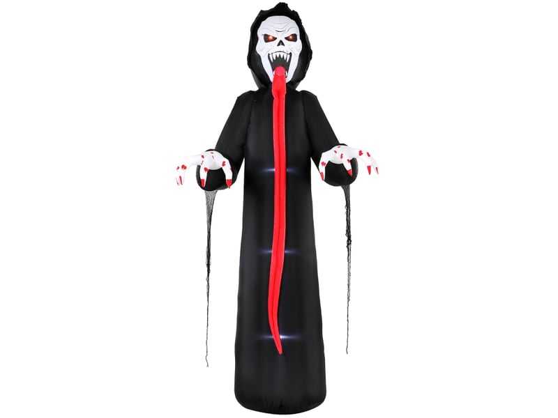 Décoration halloween squelette gonflable 310 cm avec led intégrées, déco effrayante pour intérieur et extérieur - Conforama A