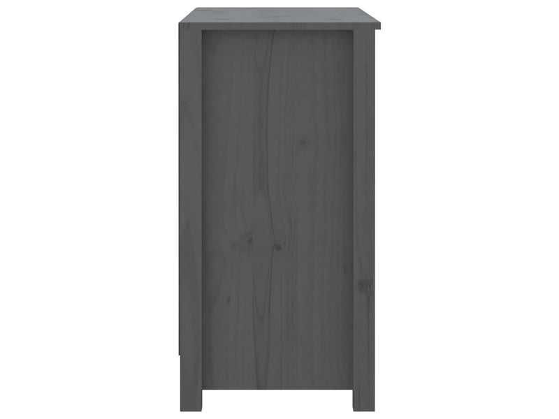  Bibliothèque, meuble de rangement salon gris 80x35x68 cm bois de pin massif  - Conforama E