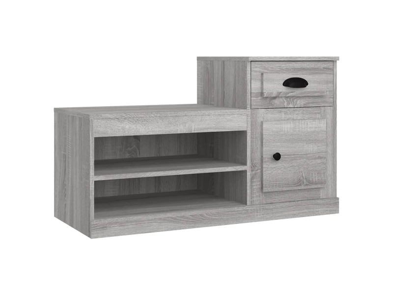  Meuble à chaussure, armoire à chaussures sonoma gris 100x42x60 cm bois d'ingénierie  - Conforama A