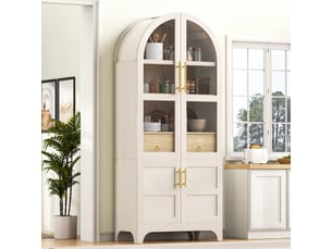 Buffet 2 porte(s)  2 tiroir(s) <strong></strong> <strong></strong> - 40 cm coloris blanc 