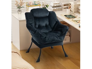 Fauteuil relax manuel  <strong>COVREO </strong> Coton / Polyester noir