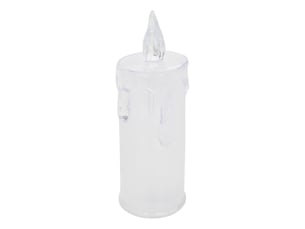Bougie led d'intérieur blanc chaud 1 led h. 15,5 cm à piles