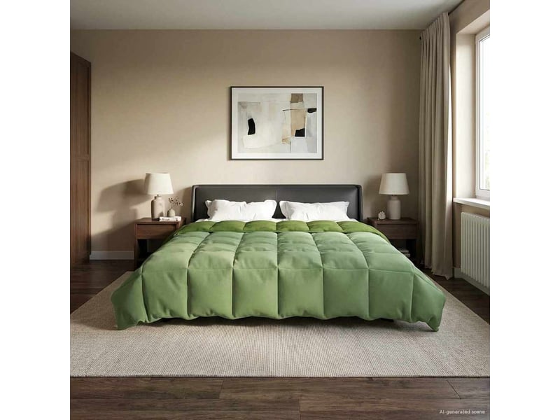  Duvet - couette complet toute l'année 200 x 240 cm 4 saisons vert  - Conforama B