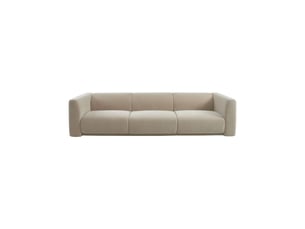 Canapé droit fixe   4 places Tissu beige