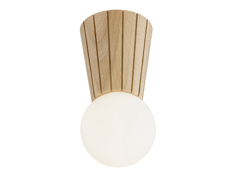  Argon volante plafonnier volante globe en bois de chêne naturel g9, ip44  - Conforama A