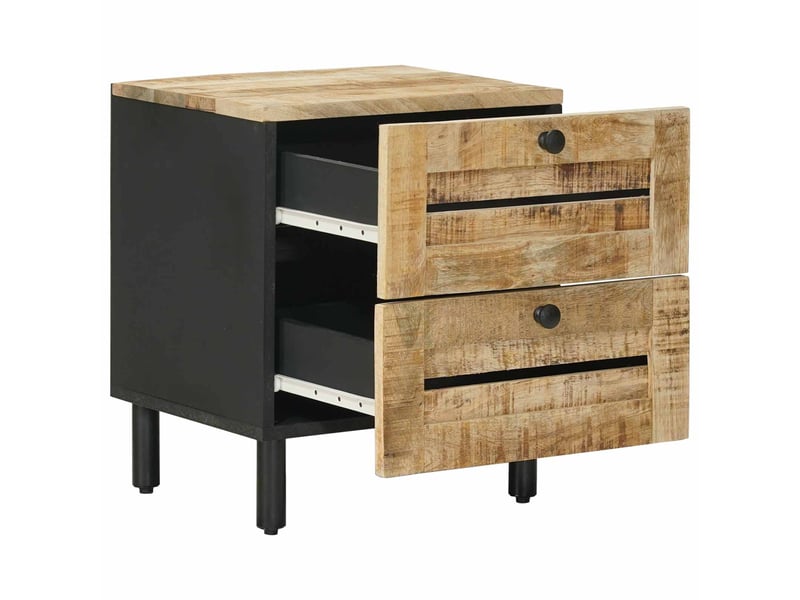Table de chevet - cabinet de chevet - table de nuit 2 pc naturel 40 x 33 x 46 cm - Conforama B