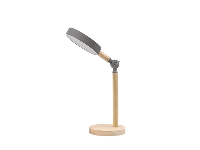  Fabrilamp pontica lampe de bureau led gris et bois 15 w 1125 lm, articulée, 3 températures 246871082 - Conforama A