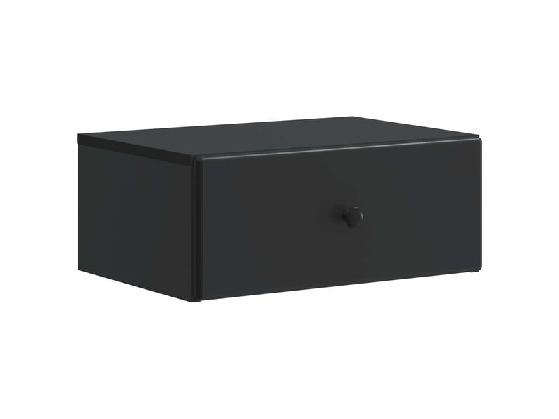  Table de chevet - cabinet de chevet - table de nuit mural avec tiroir noir 49 x 34,5 x 20 cm  - Conforama A