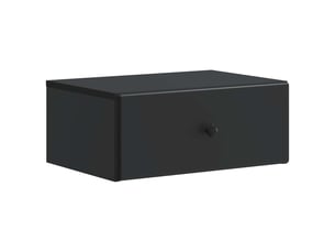 Table de chevet - cabinet de chevet - table de nuit mural avec tiroir noir 49 x 34,5 x 20 cm
