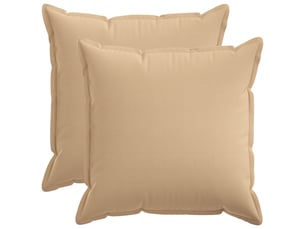 Lot de 2 coussins avec oreiller, coussins décoratifs houten crème lin synthétique cf51163