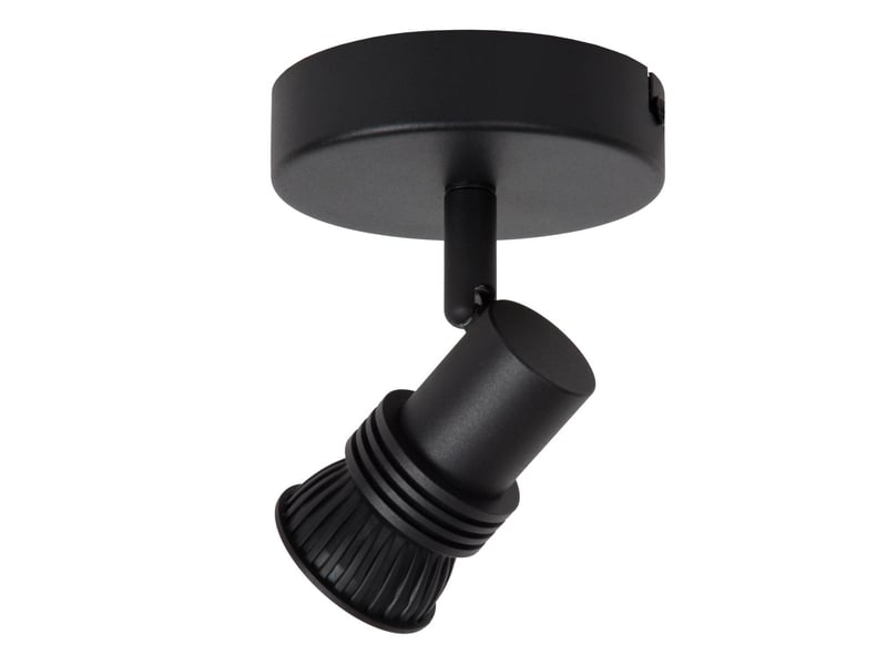 Plafonnier applique murale 1xgu10 40 w noir - lucide - kianti  - Conforama C