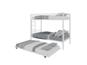 Lit superposé 90x190 cm coloris blanc