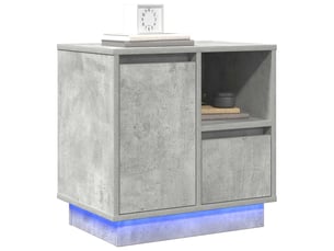 Table de chevet - cabinet de chevet - table de nuit 2 pc gris béton 50 x 34,5 x 50 cm.