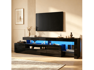 Meuble tv coloris noir 192 cm REDOM