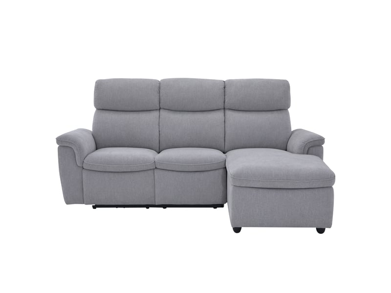 Canapé d'angle gris relax électrique 3 p - Conforama A