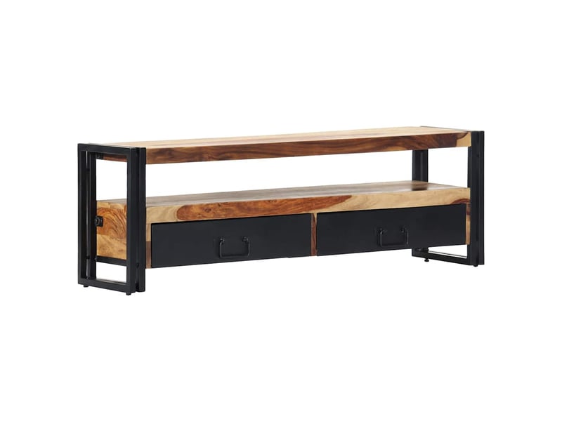  Meuble tv - banc tv - meuble de rangement 120x30x40 cm bois de sesham solide  - Conforama B