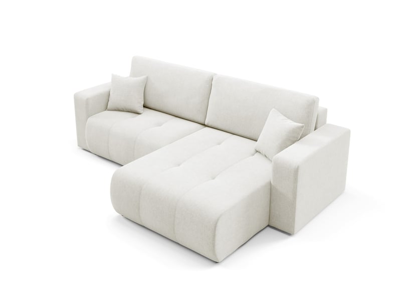 Canapé d'angle convertible molinio l creme - Conforama C