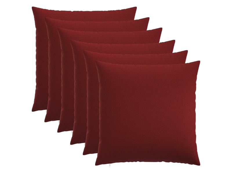  Lot de 6 housses de coussin heerlen bordeaux 55 x 55 cm tissu cf49610  - Conforama B