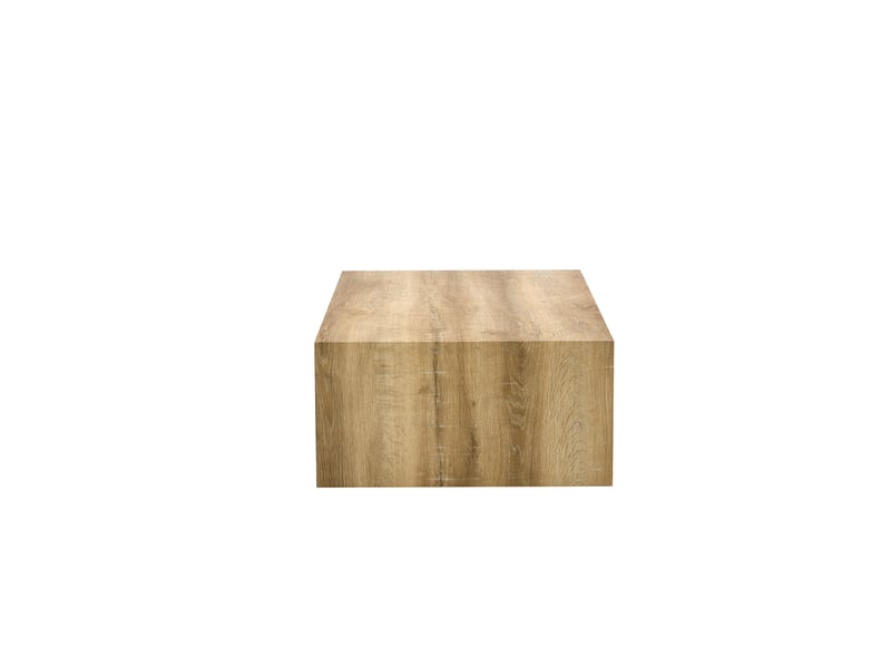  Table basse rectangulaire effet bois clair, mdf, 90 × 50 × 30 cm, sans montage, pieds antidérapants  - Conforama E