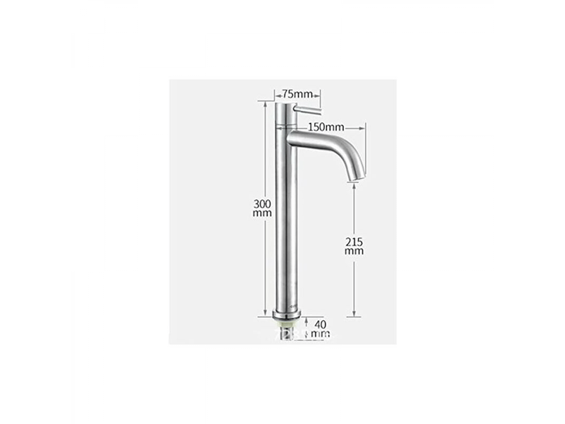  Robinet unique en acier inoxydable eau froide robinet de salle de bain lavabo robinet de lavabo LM-11-00043 - Conforama B