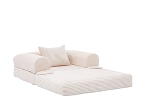 Canapé droit convertible <strong></strong> <strong>OMNIGLINT TRADING LTD</strong> 1 place Tissu beige