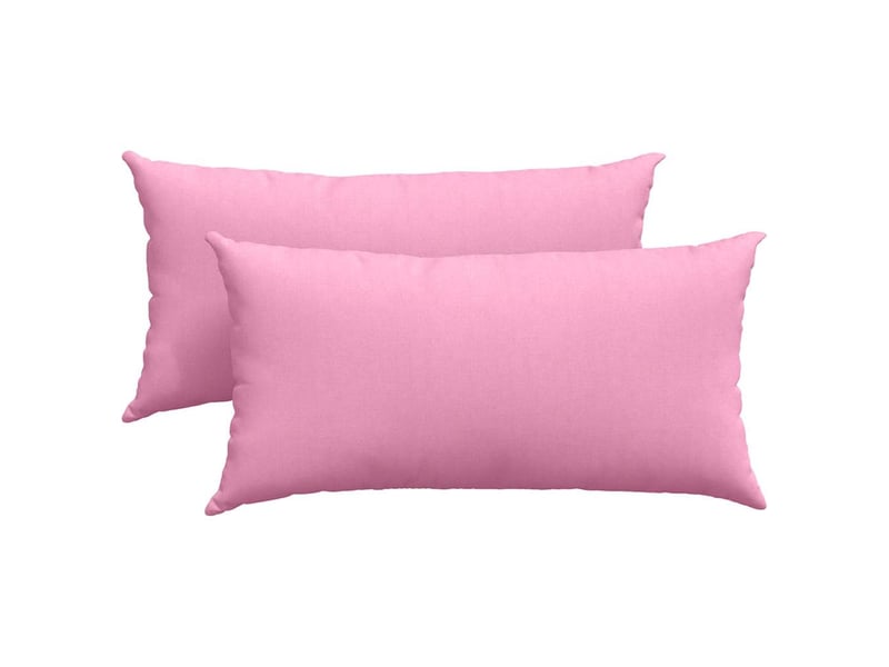  Lot de 2 coussins de canapé, coussins décoratifs tissu rose 80 x 40 cm cf58937  - Conforama A